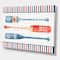 Designart - Watercolor Nautical paddles - Nautical & Coastal Canvas Artwork
